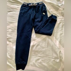 Boys Blue Abercrombie Sweatpants, Size 11/12